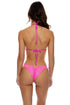 Luli Fama Bella Seamless Wavy Ruched Back Brazilian Tie Side Bottom